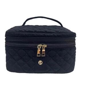 Lemonbella Debra Diamond Glambox Cosmetic Case in Black Velvet 10"L x 6"W x 5"D